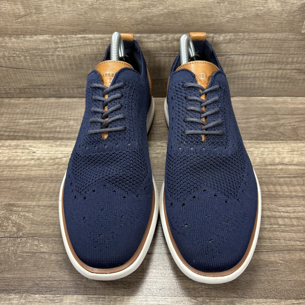 G.H. Bass & Co. Knit Lace-up Oxfords Blue Brown Mens Size 9.5 71321172U Sneakers - Picture 3 of 10